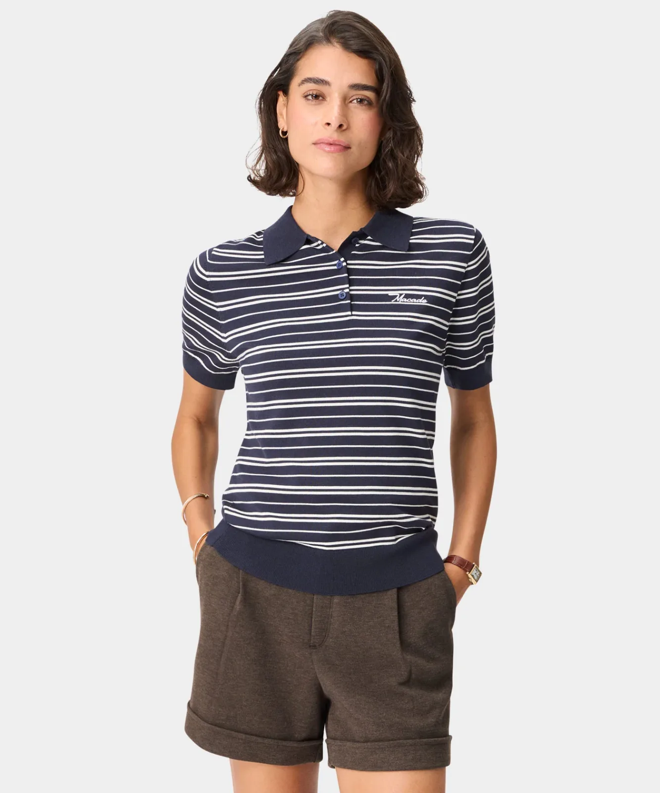 Heather Striped Knit Shirt