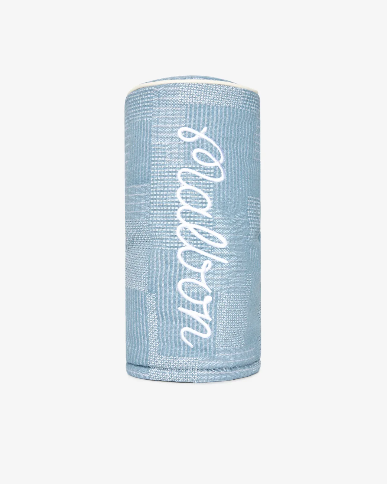 Denim driver headcover with large Malbon script