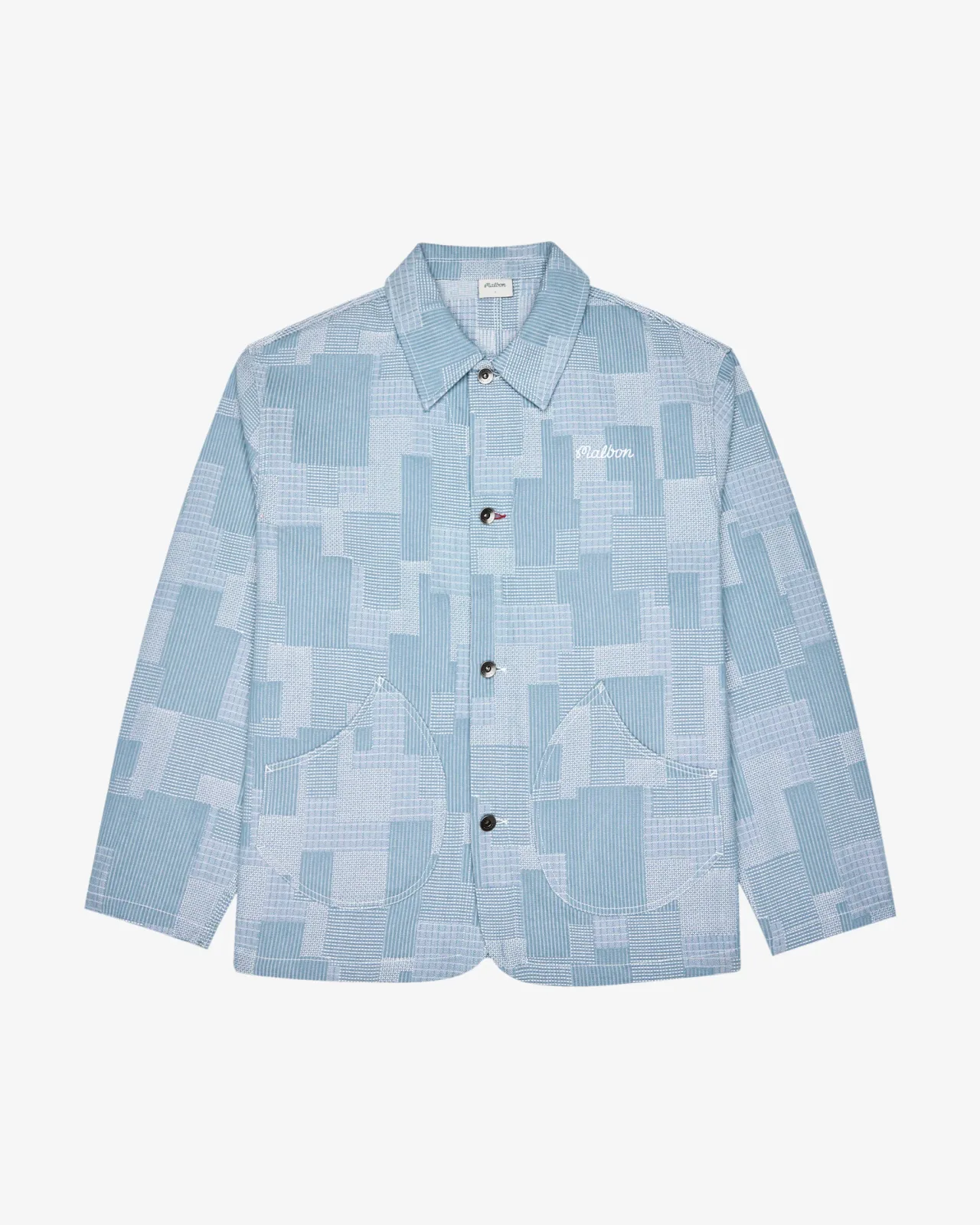 Light blue jacquard denim Reform chore jacket
