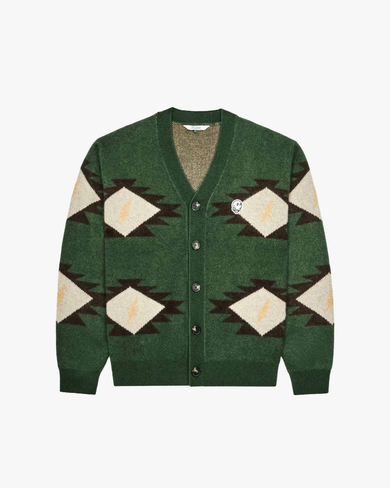 Malbon x Grateful Dead Long Vacation Cardigan in Forest