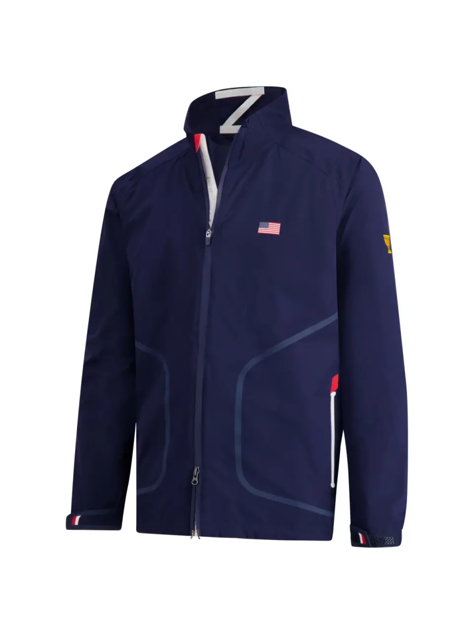 U.S. Team Z2000 rain jacket in navy with flag patch